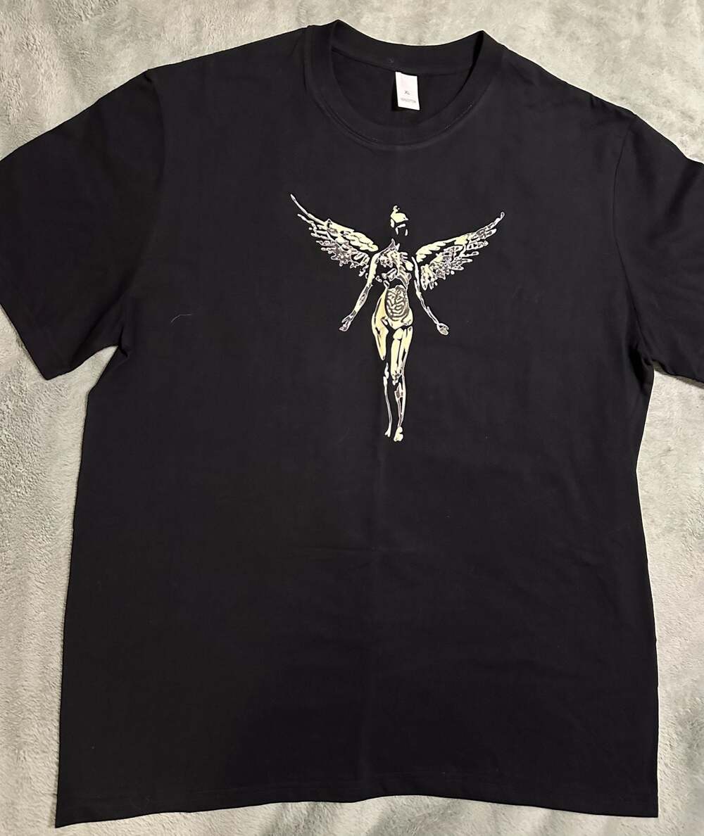 Nirvana In Utero Angel Graphic Short Sleeve T-Shirt, Size XL
